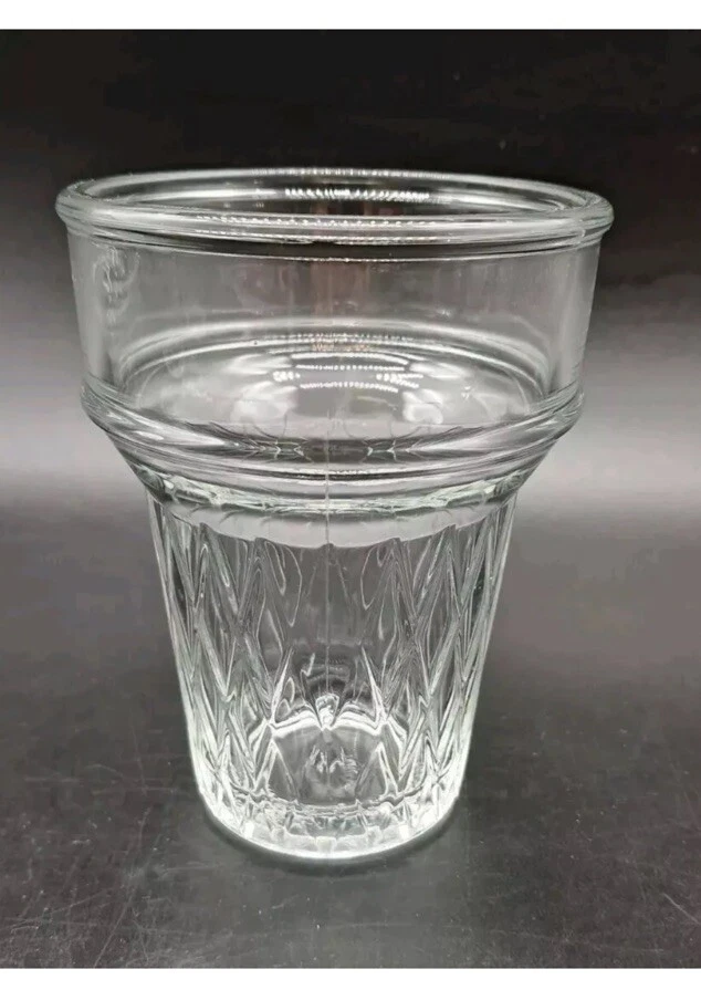 Набор из 4 винтажных стеклянных чаш в форме конуса для мороженого Libbey Fun-Dae Sundae 4-3/8 дюйма - Изображение 4 из 4