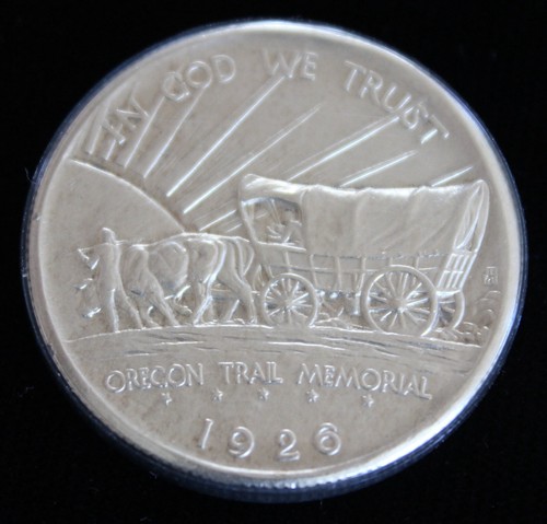 1926 Oregon Commemorative Half Dollar .900 Silver Coin - Picture 5 of 6