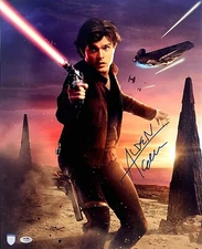 ALDEN EHRENREICH Signed STAR WARS "Han Solo" 16x20 Photo PSA/DNA & Official Pix