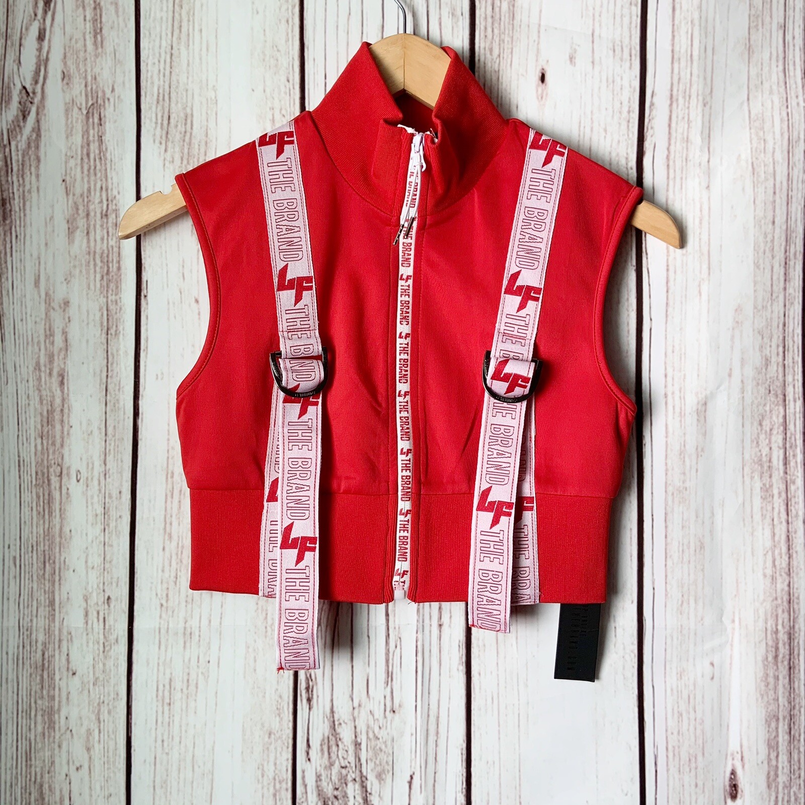 red cropped vest