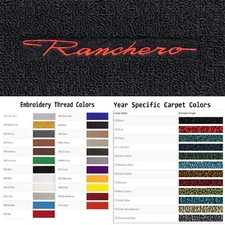 ACC 1966-1971 Ford Ranchero Custom Logo 2pc Loop Floor Mats