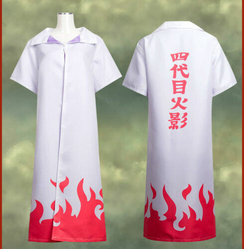 Polyester Naruto Minato Namikaze 7th Hokage Waist Length Robe