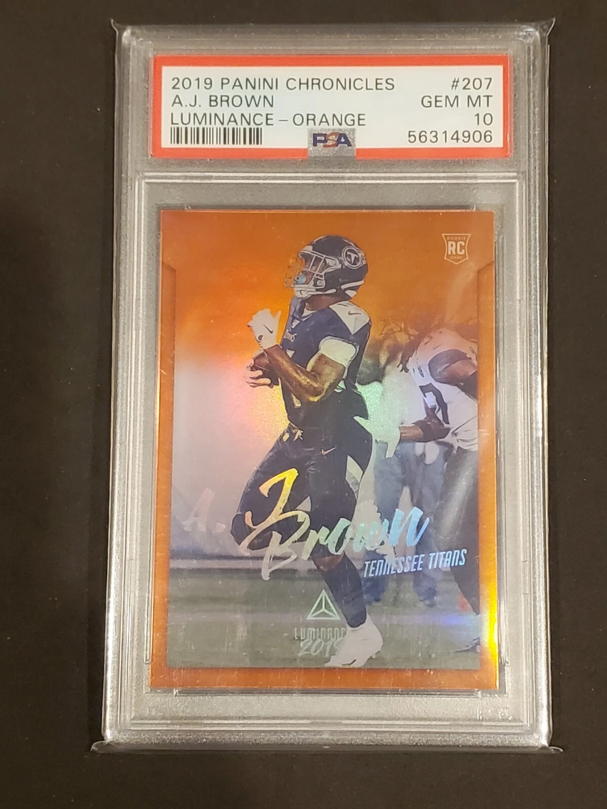 AJ Brown Panini Chronicles Luminance #207 Orange