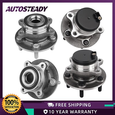 Front Rear Wheel Bearing and Hub Kit for 2014 2015 2016 Lincoln MKZ Assembly FWD