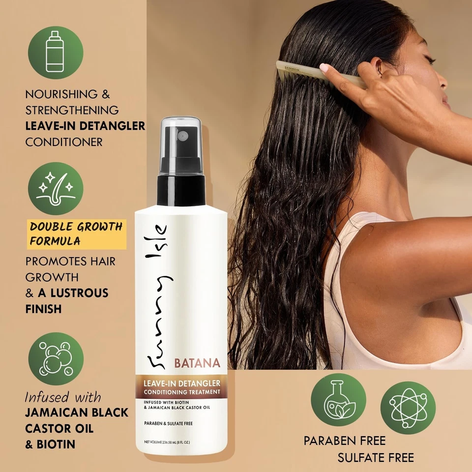 Sunny Isle Batana Leave-In Conditioner Detangler 8oz - Image 4 of 4