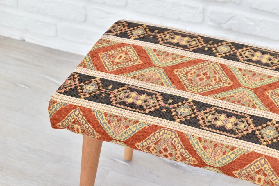 Small Rectangular Ottoman - Pouf - Stool - Comfortable & Stylish Home Furniture - Image 2 of 4