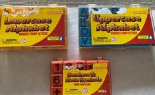 Educational Insights Alphabet Rubber Stamps Uppercase, Lowercase Letters Numbers