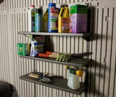 Lifetime 60404 3-Pack Shelving Kit for 7, 8, 10, 11, 15ft Storage Shed Organizer