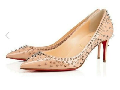NEW Christian Louboutin Spike Stud Leather Pump Heel Size