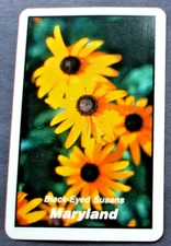 1 Single Swap Playing Card Black-Eyed Susans Maryland State Flower