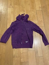 Fox Riders Co Hoodie Women's Size Medium Purple Long Sleeve Full Zip