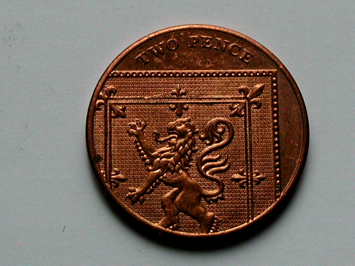 2012 UK (British) Elizabeth II Coin - 2 Pence (2p) - AU lustre - Royal Arms - 第 1/2 張圖片