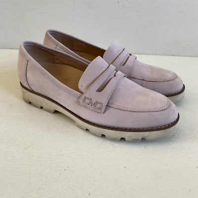 Vionic Shoes Womens Size 6.5 Loafer Light Pale Pink Suede Flat Slip On
