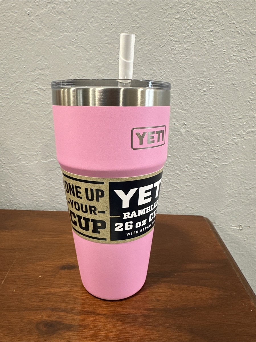 Yeti Rambler Power Pink 26 oz Stackable Cup with Straw Lid