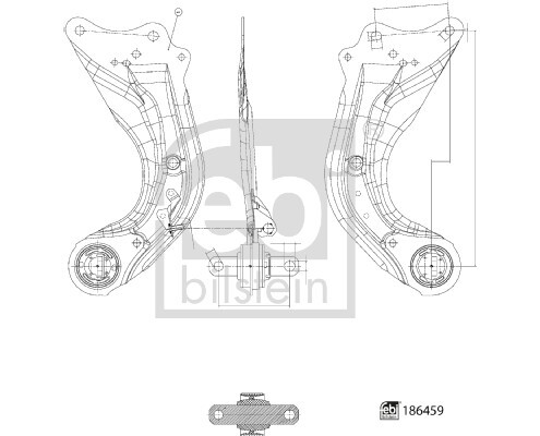 Rear Left FEBI BILSTEIN 186459 Track Control Arm for MAZDA