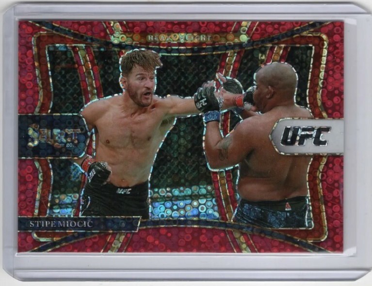 2021 Panini Select UFC Stipe Miocic Premier Level Card Red Disco Prizm /199