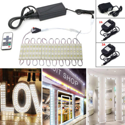 5730 SMD 3 LED Module Injection Light Strip Showcase Billboard Sign Lamp DC 12V