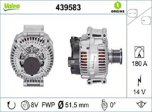 Alternatore con puleggia 439583 VALEO per MERCEDES-BENZ CLASSE M CLASSE R - Immagine 5