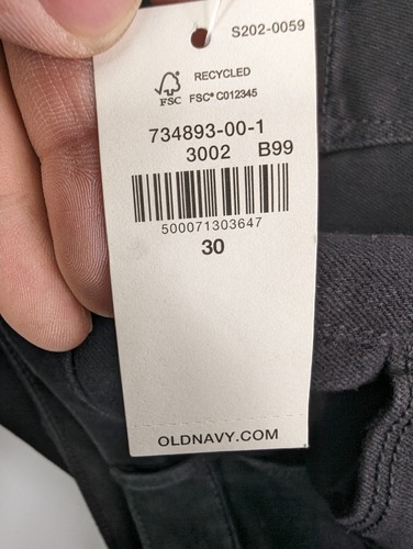 Old Navy Women's High Rise Straight Leg Jeans Black Jack Stretch Size 30 - Picture 13 of 13