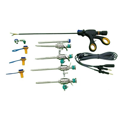 laparoscopic bipolar robi forceps trocar surgical instruments set 11 piece 5mm
