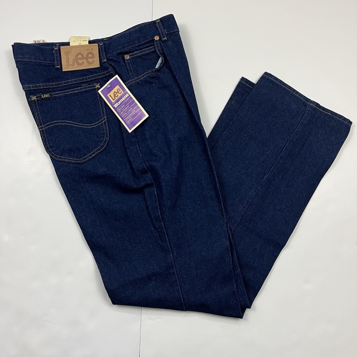 【美品】Lee × JOHN'S 1st Gジャン union made M VTG 70s Lee Rider Denim Jeans Union Made Straight Leg Women's 34
