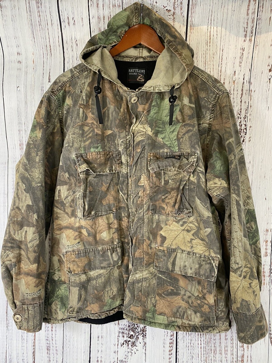 Rattlers Brand mens Hooded Hunting jacket size Large Advantage