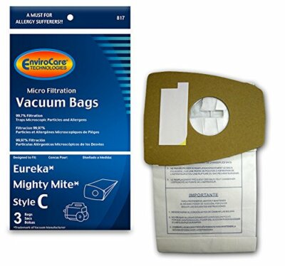 3 Fits For Eureka C Bags by Fits For EnviroCare (Fits Old Style Mighty Mites)