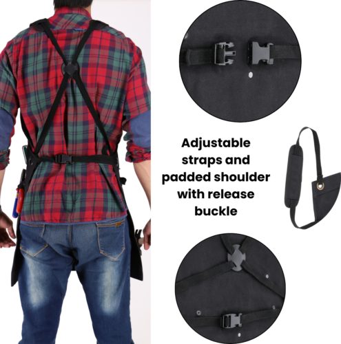 WHITEDUCK Men Apron 24oz Waxed Canvas Work Apron Scratch, Stain - Picture 61 of 71