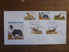 AUSTRALIA 1980 AUSSIE DOGS SET 5 STAMPS FDI GRENFELL St FIRST DAY COVER