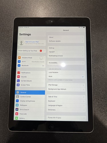 Apple iPad Air 1st Gen (MD786LL/A) - Wi-Fi Only - Space Gray - 32GB - Picture 3 of 4