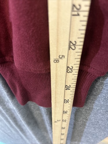 Felpa pullover Houston bianca unisex taglia XL manica lunga girocollo rosso - Foto 5 di 7