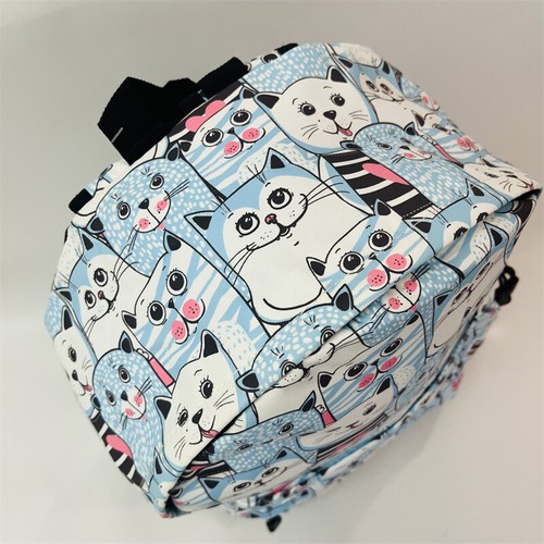 Cat Fashion Backpack Travel Knapsack Schoolbag All-over Print Cartoon Cute - Picture 16 of 27
