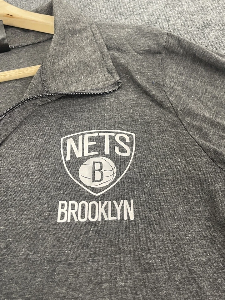  Camisa Brooklyn Nets Para Hombres Suéter Mediano NBA 1/4 Cremallera Baloncesto Pullover N229 Foto 3 de 4