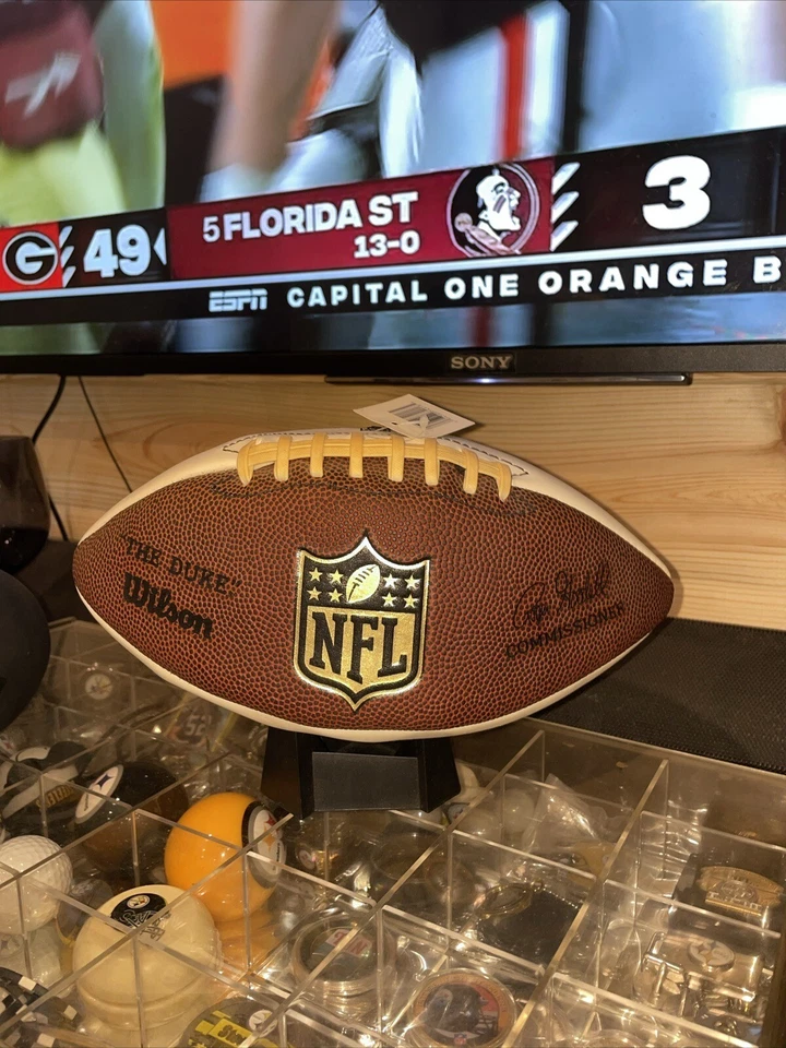 Dan Rooney Firmado Fútbol Pittsburgh Steelers Hombre Fantasy Camp Foto 2 de 3