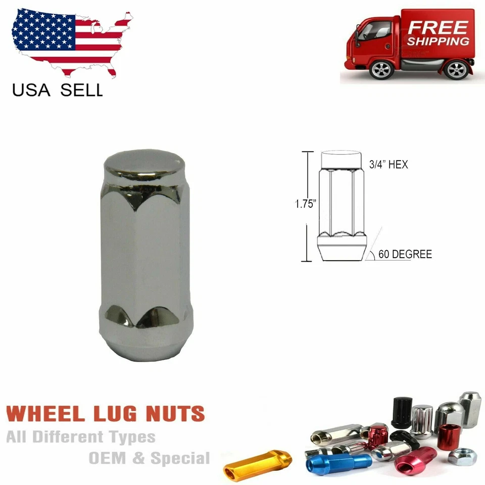 200 PIEZAS DODGE RAM 1500/2500/3500 FORD 9/16-18 CROMO ABULTAMIENTO BELLOTA TUERCAS 1.77"" Foto 3 de 4