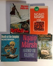 Ngaio Marsh book bundle x5 Hand in Glove, Tied Up in Tinsel, Death at the..