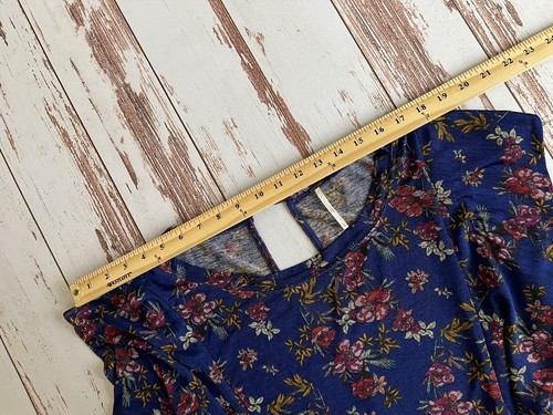 FREE PEOPLE lONG SLEEVES FLORAL PRINT WITH RUFFLES SIZE L EUC - Picture 5 of 11