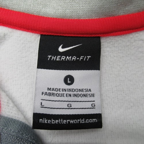 Nike Fleece Boys Large Gray Soccer Core Therma Fit Shirt 1/4 Zip Colorblock NEW - Picture 3 of 11