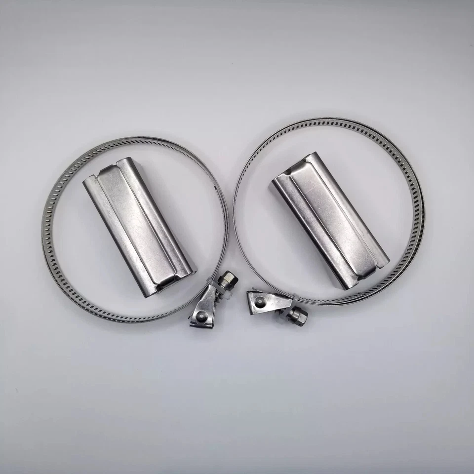 ×2 Sets Post Sign Fixing Kit-ScrewBand Clip + Uni Channel Clamp-45-217mm