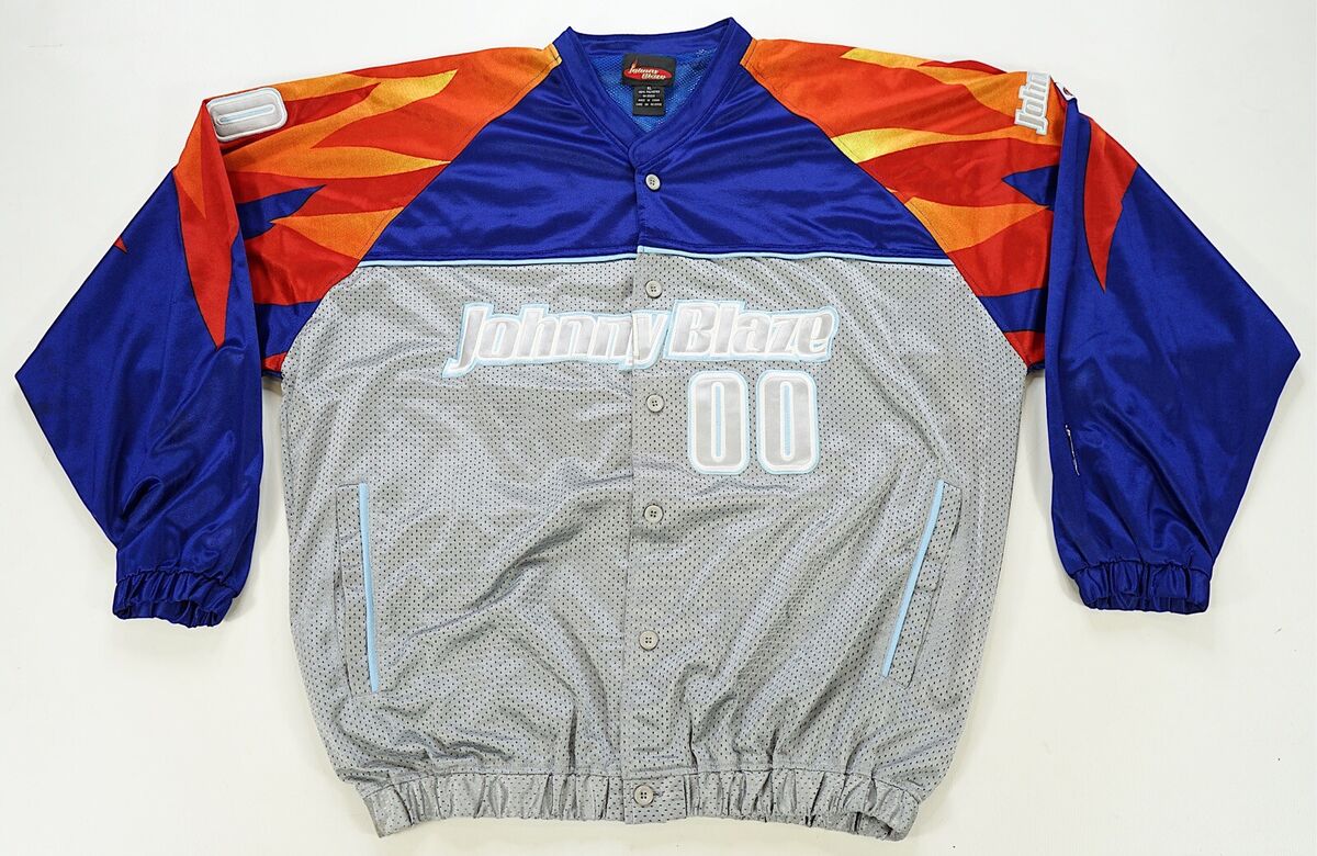 スペシャル特典 Vintage Rare JOHNNY Jersey Mesh Front Button Out Spell BLAZE シャツ
