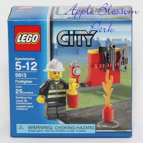 NUEVO LEGO City Set 5613 BOMBERO Minifigura con Minifigura Casco de Fuego Blanco Herramientas - Imagen 5 de 5
