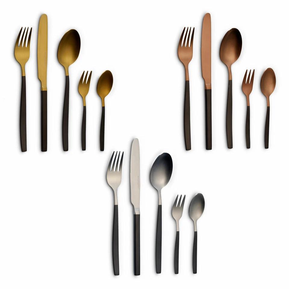 ECHTWERK Auténtico Positano Due 30 piezas mate juego de cubiertos cubiertos de mesa cubiertos de comedor B-WARE