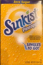 Sunkist Pineapple Singles to go 3 Packs (18 sticks total)