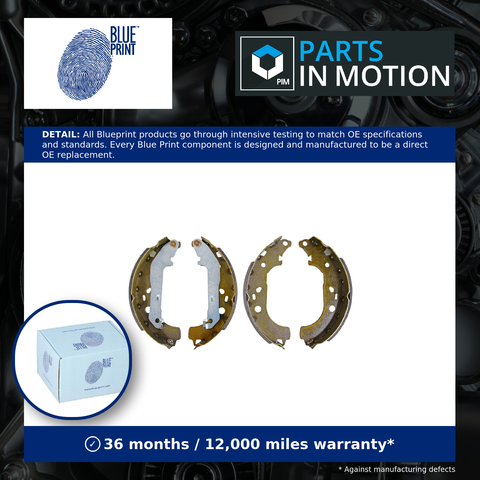 Genuine Blue Print Brake Shoe Set - ADBP410021 - Image 9