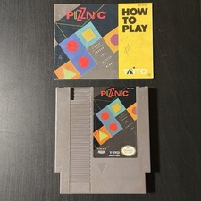 Puzznic (Nintendo NES, 1990) Game Cartridge & Manual - Tested!