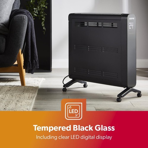 2KW Smart Convector Heater LED Display 24 Hr Timer & Remote Control, Black - Picture 5 of 10