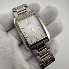 Bulova Two Tone Quartz Men  s Wrist Watch C977617 - New Battery