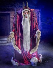 6 Ft 6 In Krampus Animatronic β Led Eyes, Sound, Motion Christmas Decoration