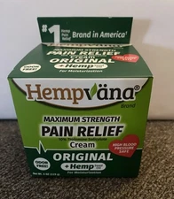 Hempvana Maximum Strength Pain Relief Cream Original + Hemp Seed Oil 4 oz