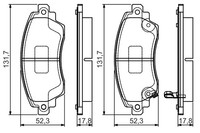 1X Bosch 0 986 495 132 Bremsbelagsatz Scheibenbremse FüR Toyota